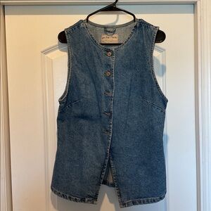 Free people Aimee denim long vest